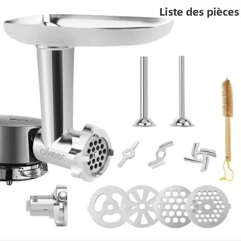 Accessoires pour robot culinaire Kenwood Chef : Hachoir à viande, moulin à saucisses et presse à nou