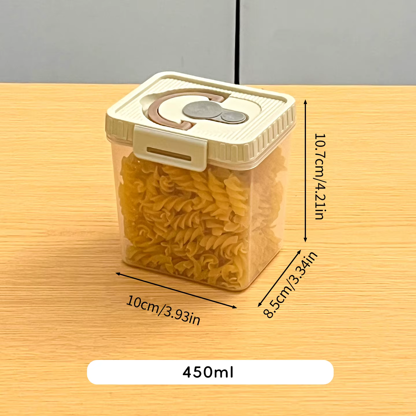 Boîte de rangement scellée pour nouilles, avec poignée, étanche à l'humidité, récipient hermétique d