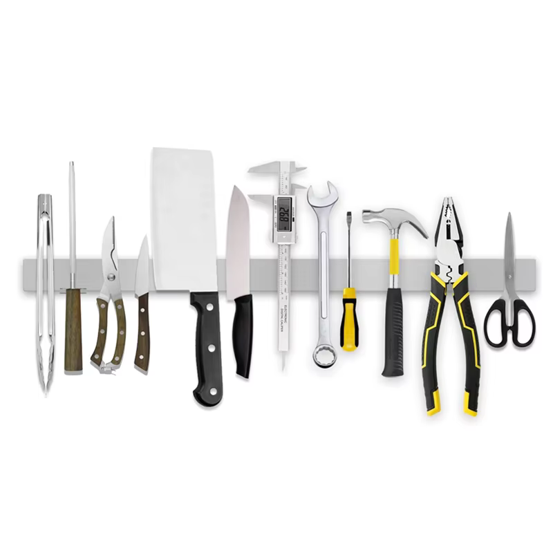 Support de couteaux en acier inoxydable, organisateur de bande, porte-couteau magnétique puissant, s