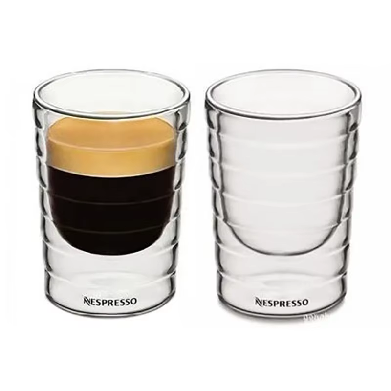 Nespresso tasse à café résistant à la chaleur Double paroi thé verre tasse bière café à la main créa