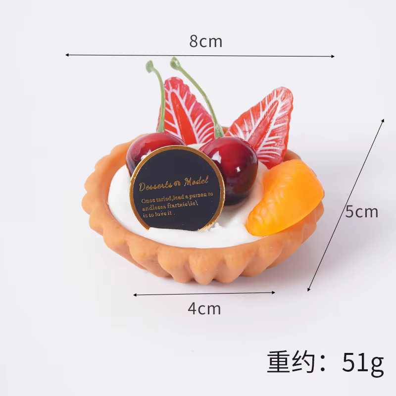 Faux tarte aux fruits, modèle amusant, tarte aux fruits, accessoire de Dessert, Simulation de crème 