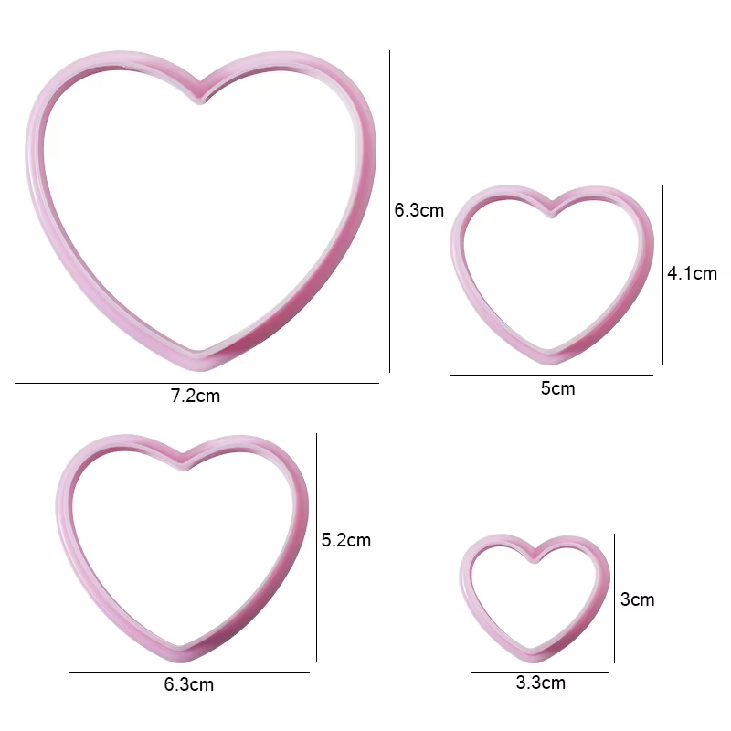 FAIS DU 4 pièces coeur emporte-pièce saint valentin amour forme Biscuit fabricant Fondant Cookie tim
