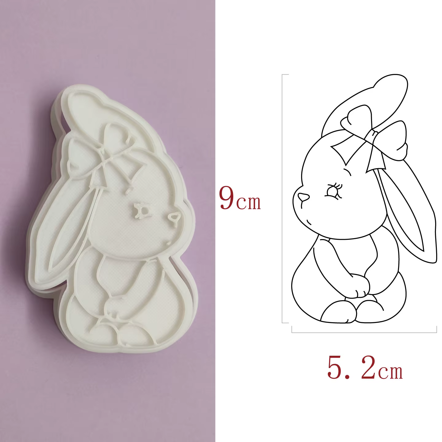 Emporte-pièce Lapin pour Fondant, Sucre et Biscuits – Moule Arche pour Pâtisserie et Décoration de C