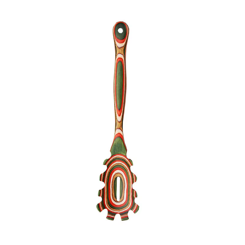 Cuillères de cuisine en bois pakkawood, pour la cuisine, ensemble d'ustensiles de service antiadhési