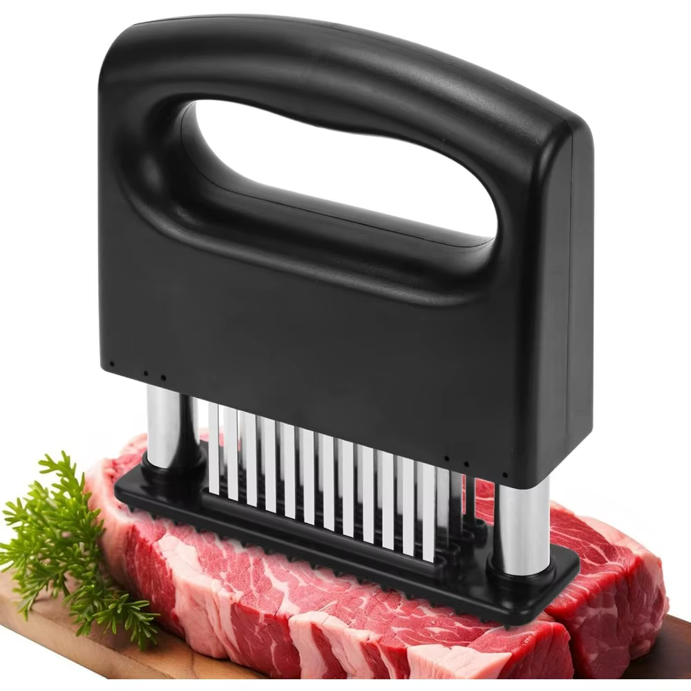 Attendrisseur de viande avec 48 lames d'aiguilles Ultra tranchantes en acier inoxydable pour tendre 