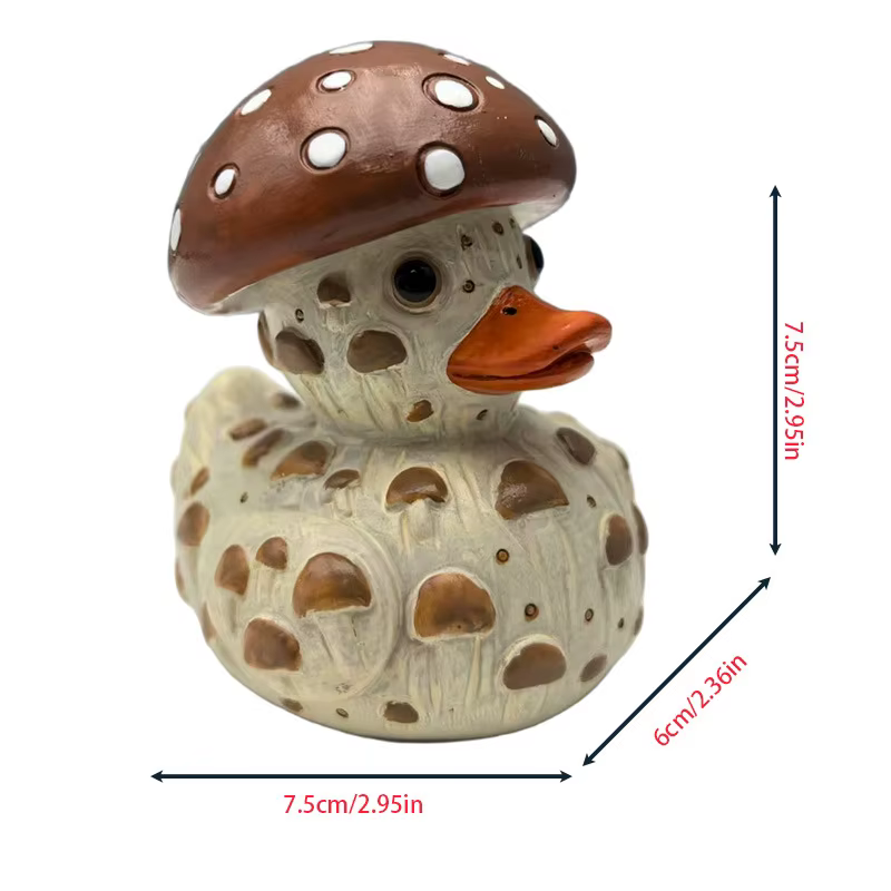 Oeuvre d'art en résine de canard de chou peculiar, Figurine d'animal inspirée de légumes nouveauté, 
