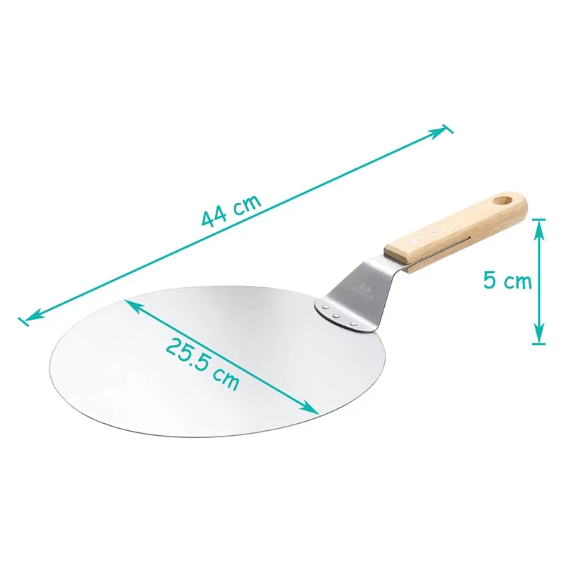 Pelle à Pizza, outils de pâtisserie, accessoires, pelle à Pizza ronde en acier inoxydable, spatule à
