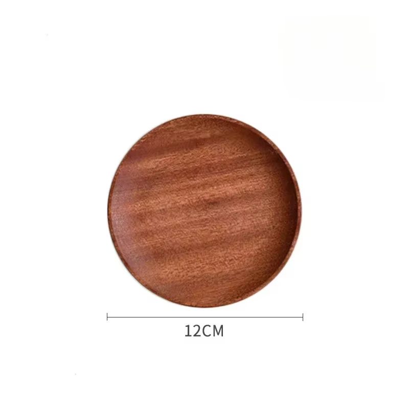 Assiette à dîner rectangulaire japonaise, plateau en bois de noyer, petit assiette en bois Ins Wind