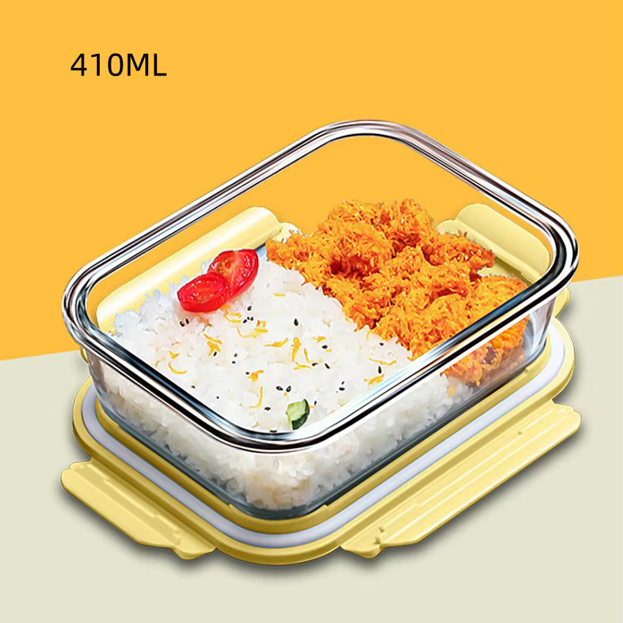 Boîte à lunch hermétique en verre, stockage des aliments, beaucoup avec des légumes, préparation de