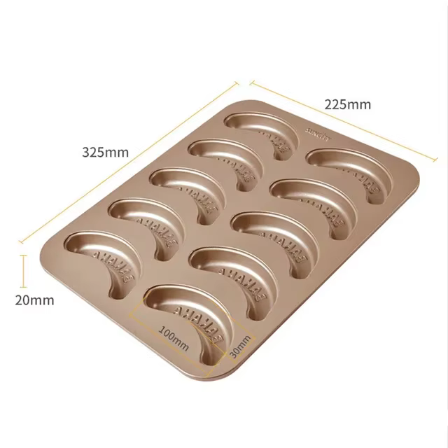 Moule à gâteau en carbone à 10 trous, plateau de cuisson antiadhésif pour muffins, bricolage, moules