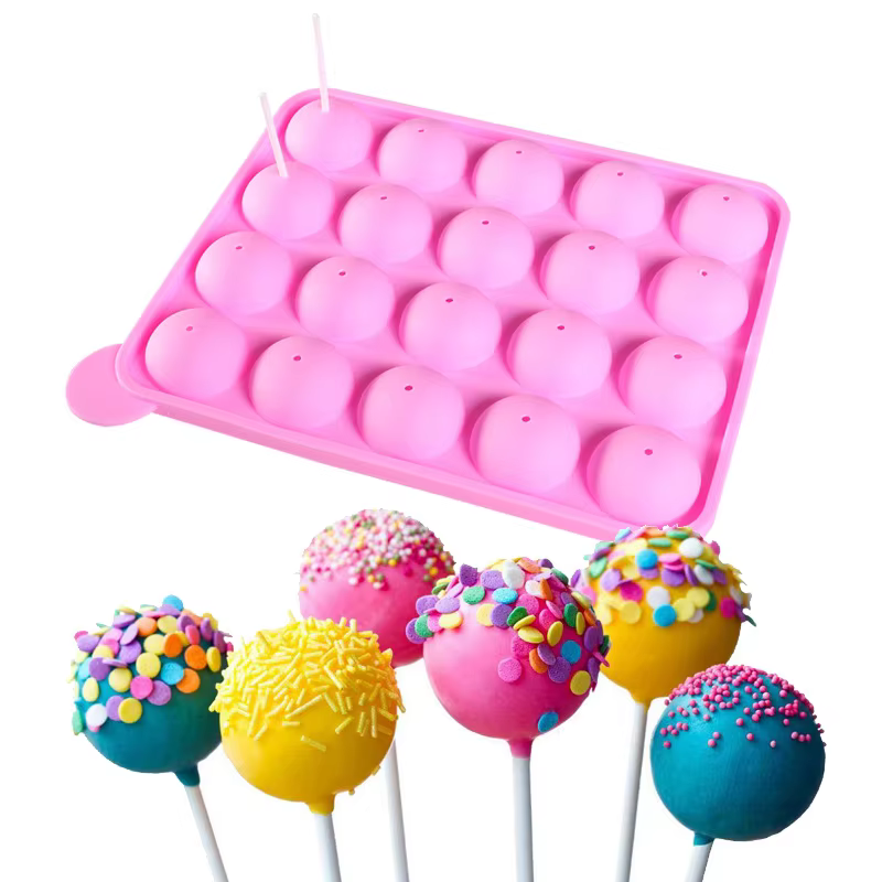 Moule à sucettes en Silicone à 20 trous, bricolage, gelée de chocolat, boule de glace, moules à gâte