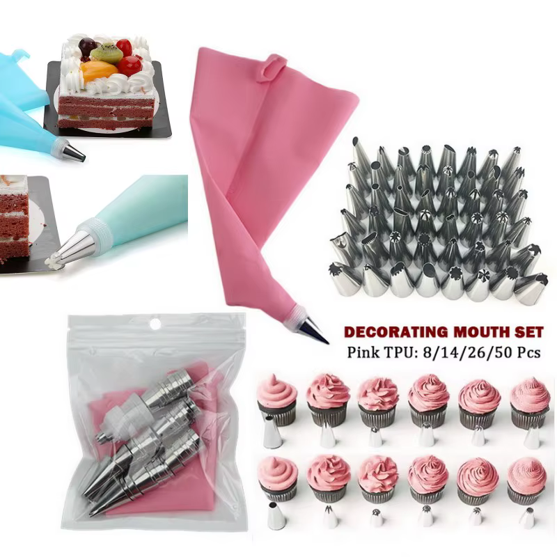 Outils de décoration de gâteaux multifonctionnels, sac à pâtisserie en Silicone, bouche de gâteau en