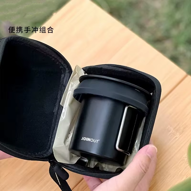 Ensemble de café infusé à la main de voyage, tasse filtrante en Silicone Portable de Camping de tran