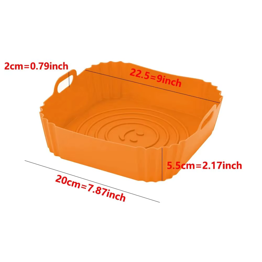 Doublure de poêle en silicone réutilisable pour friteuse à air, accessoires de cuisson au four, pizz