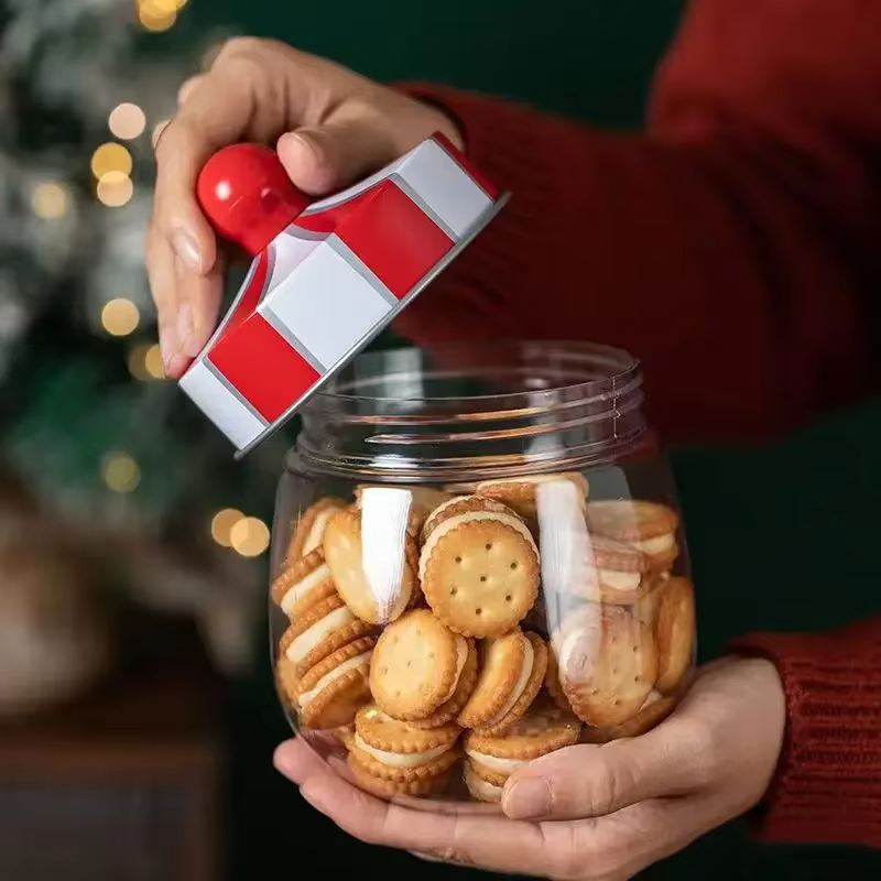 Pot cadeau transparent pour collations, pâtisserie, dattes au lait, biscuits, pâtisserie feuilletée