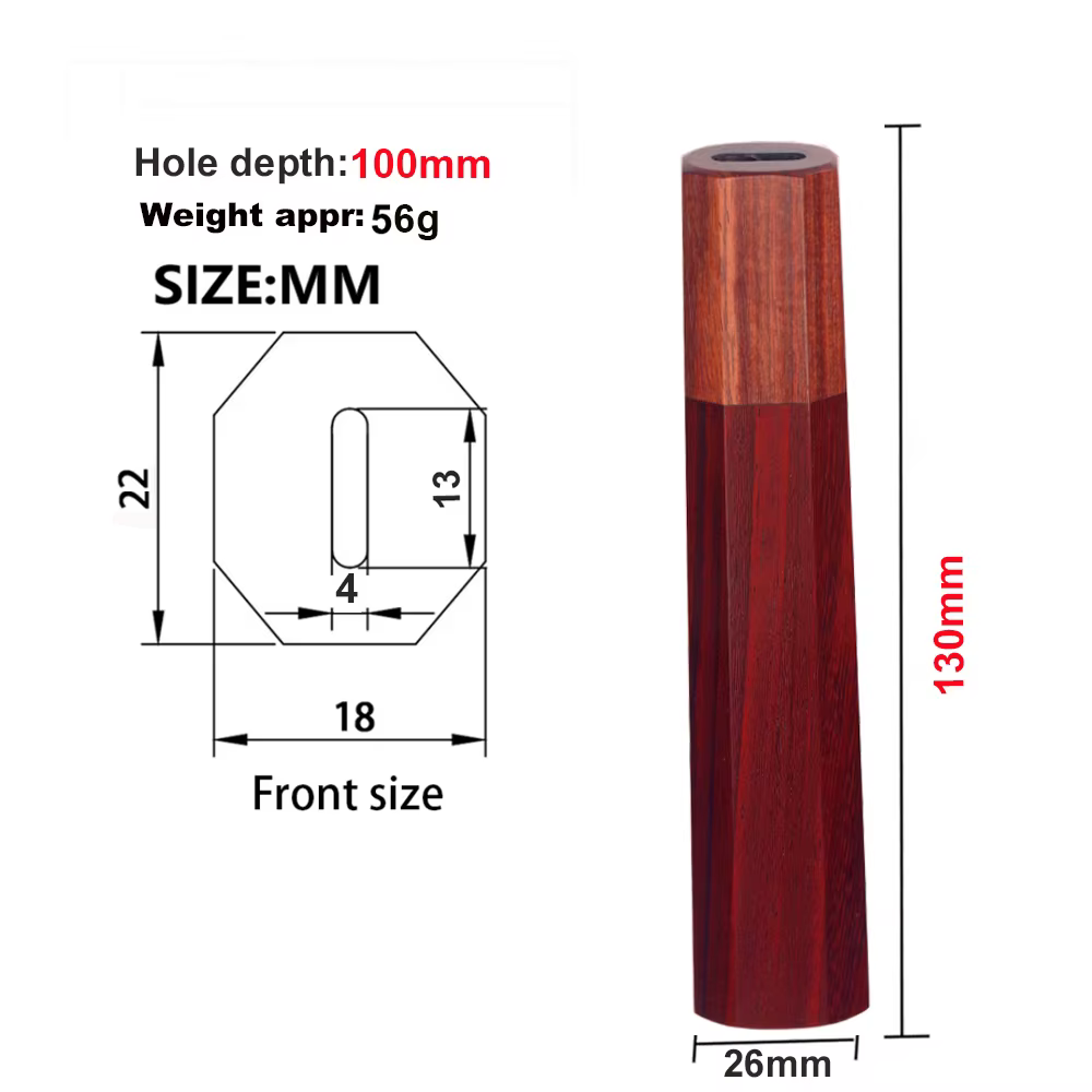 Manches de couteau octogonales en bois faites à la main de 5,12 pouces pour Gyuto, manches remplaçab