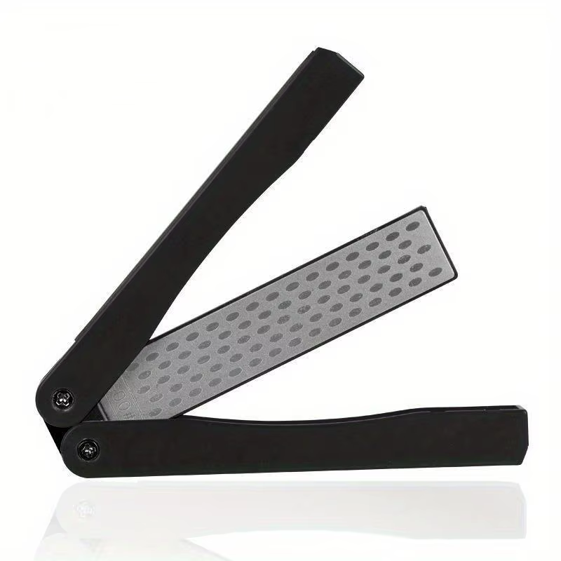 Aiguiseur de couteaux pliable double face, pierre à aiguiser pour la cuisine, le trekking en plein a
