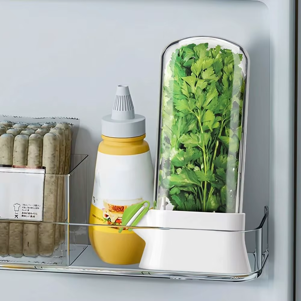 Conteneur de conservation des épices et légumes en plastique, anti-poussière, anti-pression, blanc, 