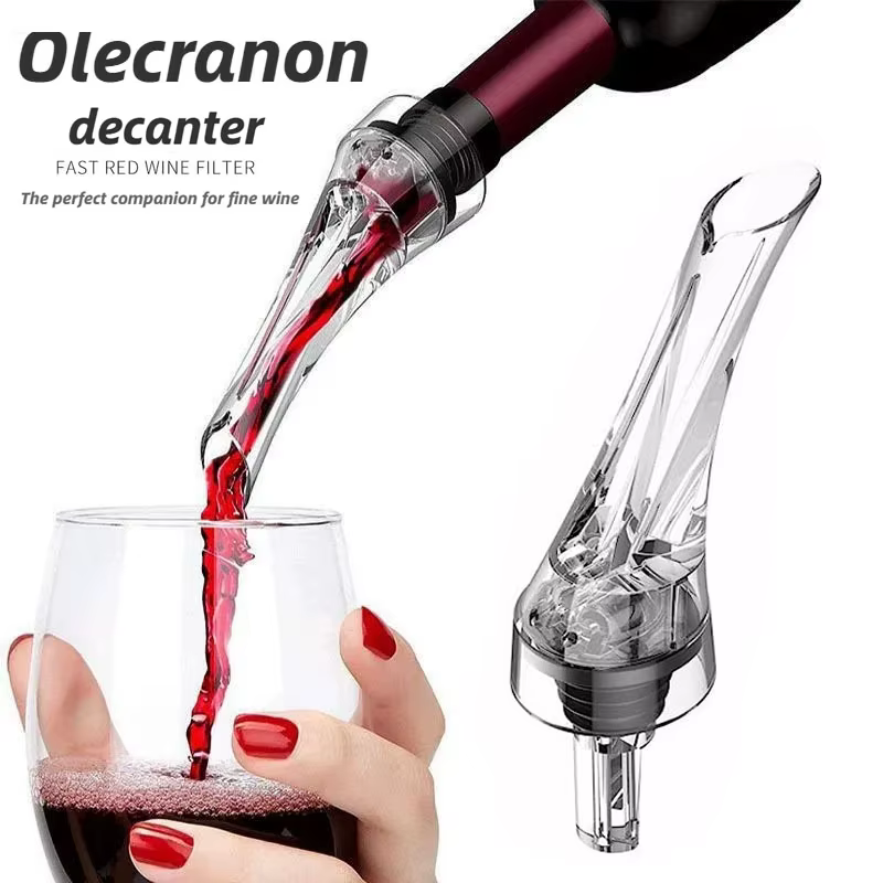 Décanteur de vin magique avec bec verseur, aérateur de vin, aération rapide, outil de versement, pom