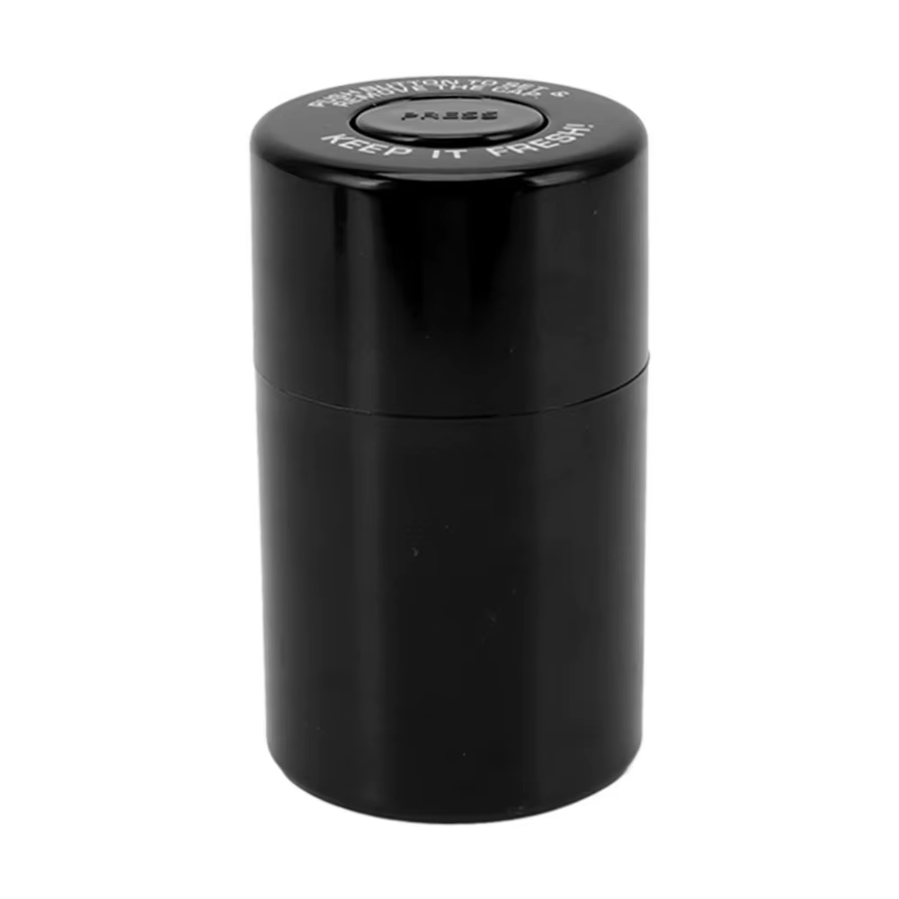 Pot de rangement hermétique rond compact en plastique pour herbes, étui de conservation sous vide, a