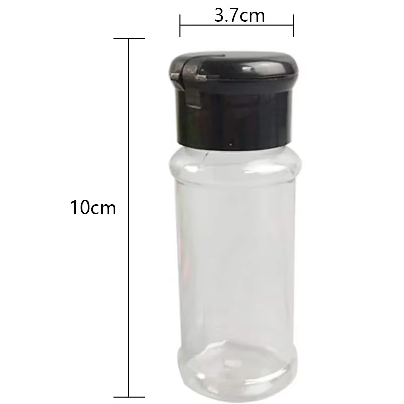 Bouteille d'épices de 100ml, pot d'assaisonnement noir, bouteille de poivre, condiments de Barbecue,