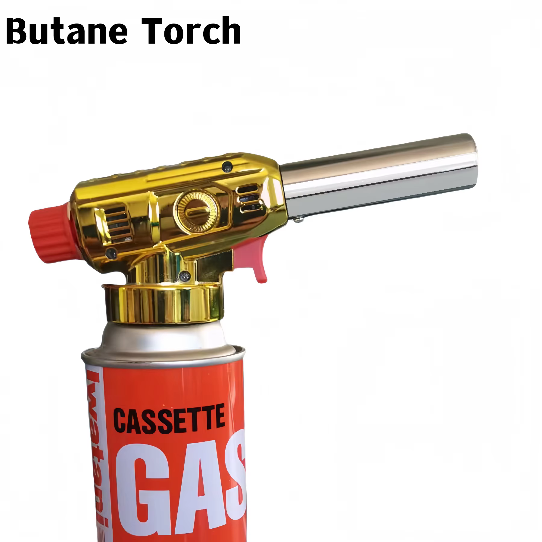 Brûleur à gaz - Poignée ABS, adaptée à la cuisson, au camping, à la cuisine et au soudage d'urgence 