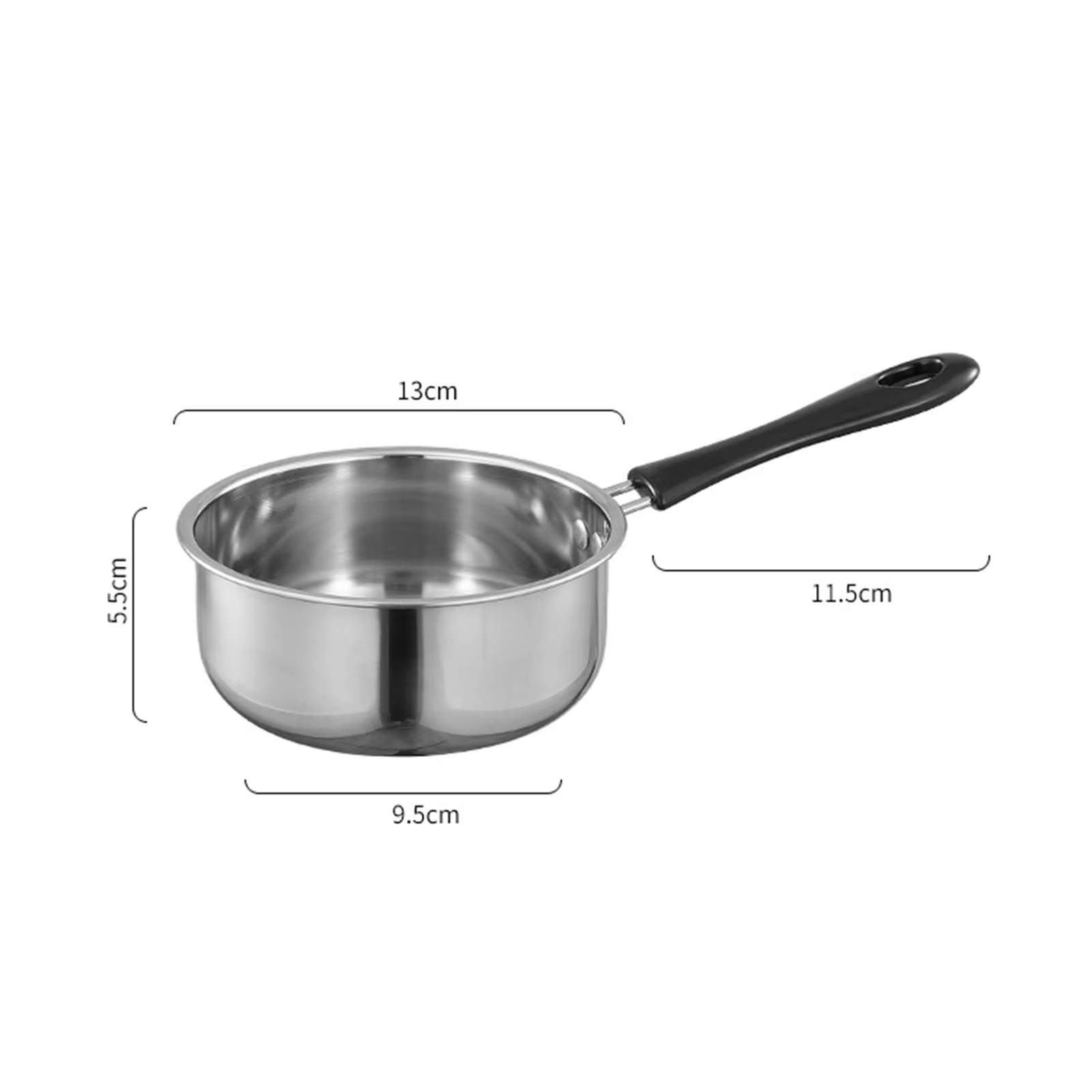 Petite casserole avec longue poignée pour induction et four, mini marmite à soupe, ustensiles de cui