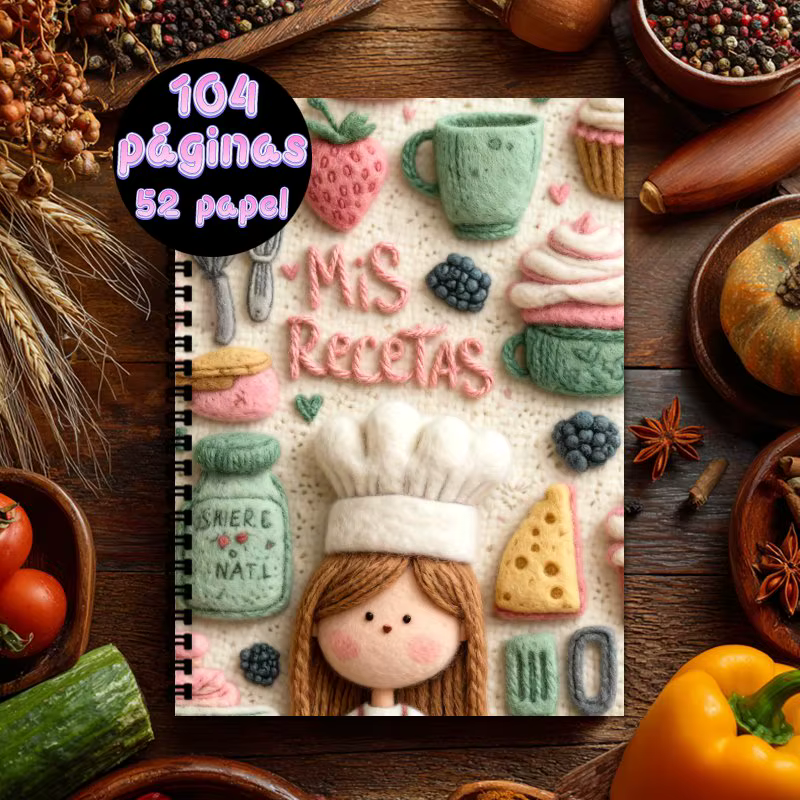 Carnet de recettes espagnol A5, reliure à spirale, couverture rigide, collection de recettes, peut c