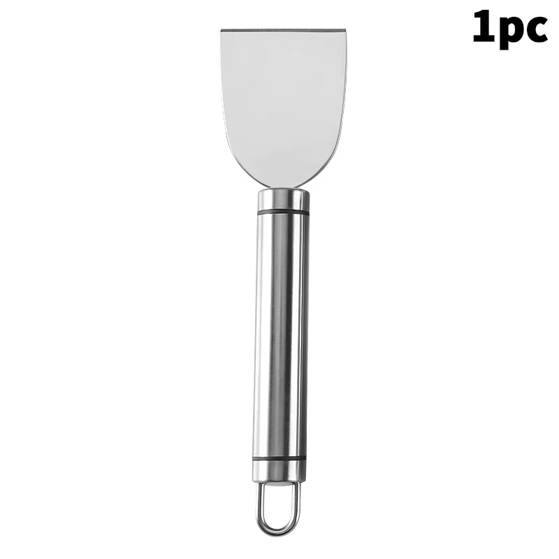 Spatule en acier inoxydable, grattoir polyvalent pour carrelage, grattoir plat pour sol, verre, dégu