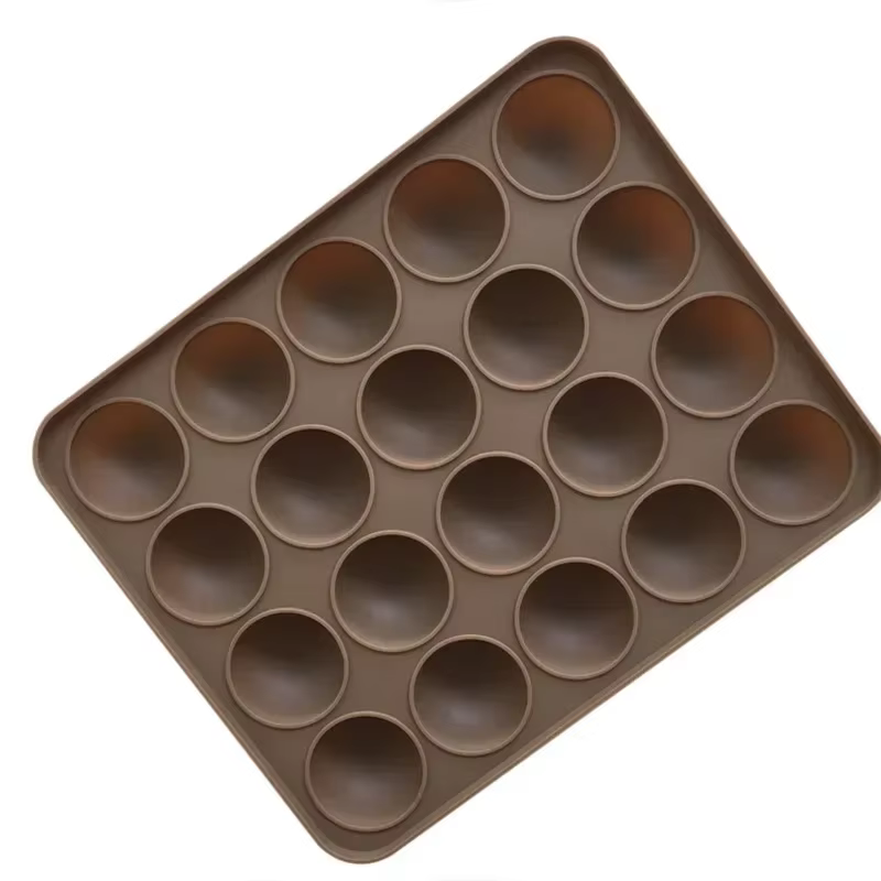Moule à gâteau antiadhésif en Silicone, 20 demi-boules, pour chocolat, Mini moules à Dessert à la tr