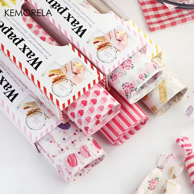 KEMORELA 50 pièces/lot papier ciré emballages alimentaires papier d'emballage papier de graisse de q