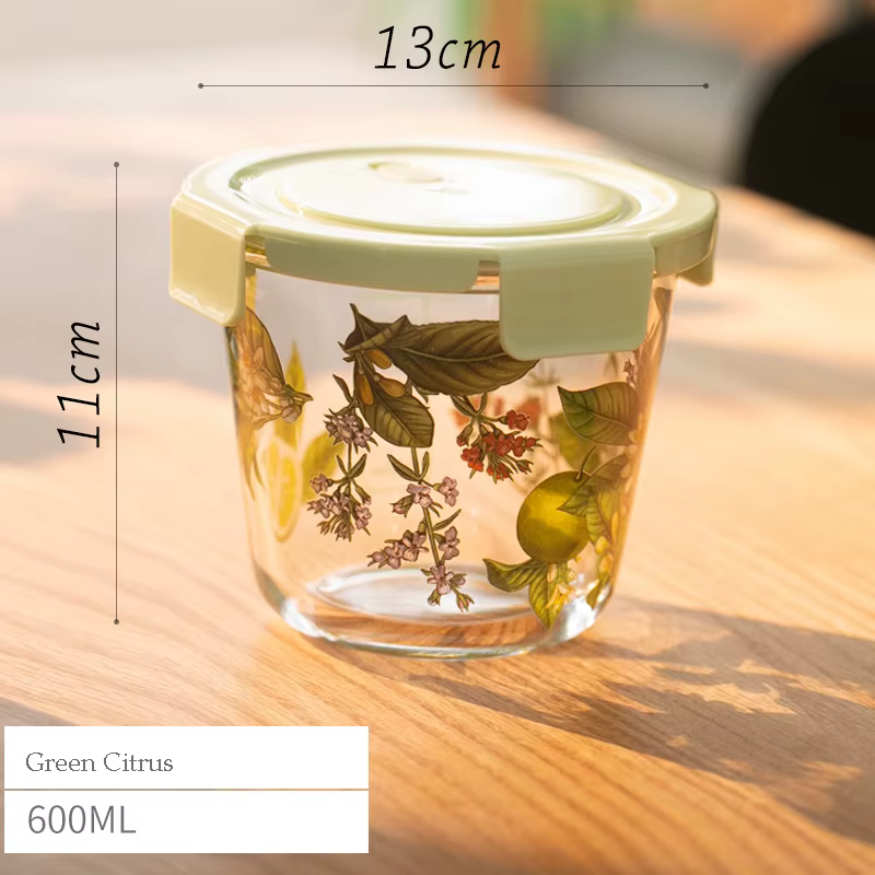 Boîte de conservation des aliments, fleurs Vintage françaises, boîte scellée résistante à la chaleur