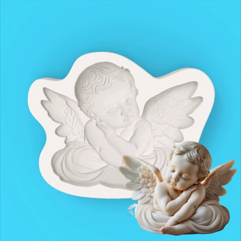 Moule à pâtisserie en silicone [Little Angel] – Adorable moule en forme d'ange ailé pour chocolat, b