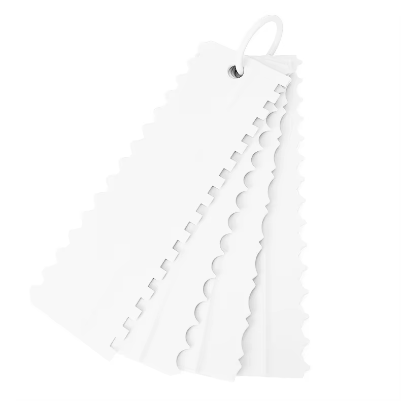 Lot de 4 peignes à crème en PP, spatules à glaçage, grattoirs à crème, outils de pâtisserie DIY, acc