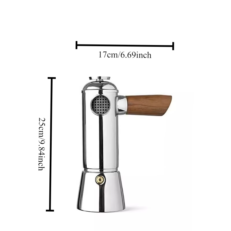 Pot à moka européen en acier inoxydable, 1 pièce, Pot à expresso léger de luxe, appareils Premium, d