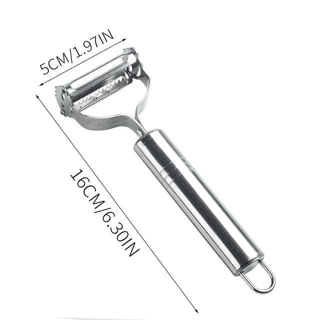 Éplucheur de pommes de terre à bord plat en acier inoxydable, couteau trancheur, râpe à pastèque/Mel