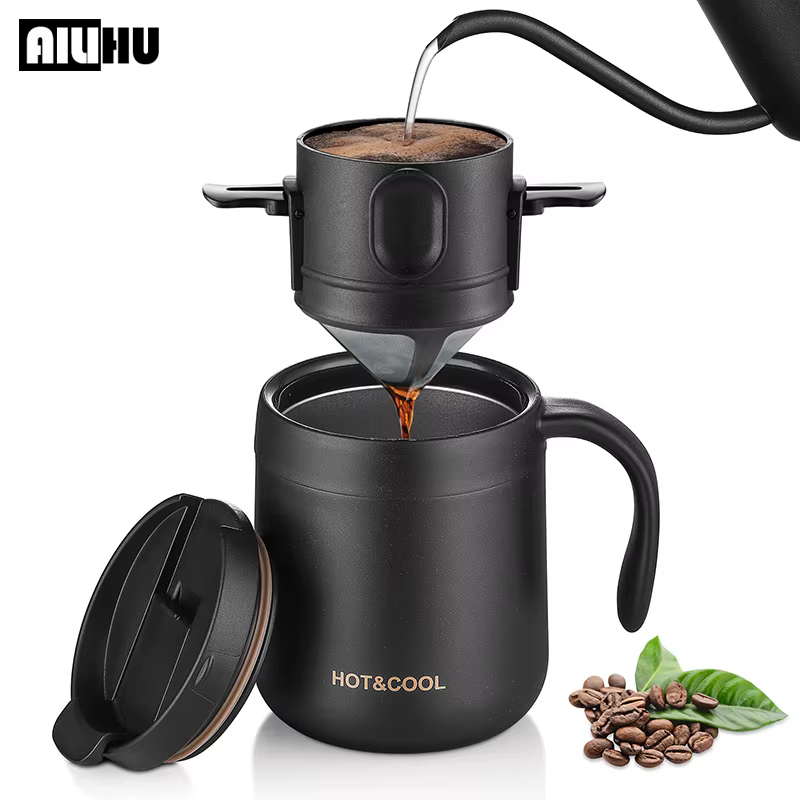 304 acier inoxydable Portable filtre à café goutte à goutte café porte-thé tasse réutilisable café g