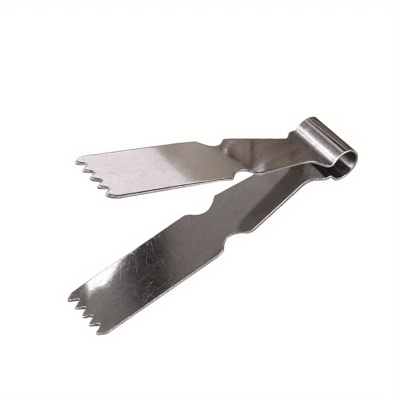 Pince à pâtisserie en acier inoxydable, pince croustillante en noyer polyvalente, moule à croustilla