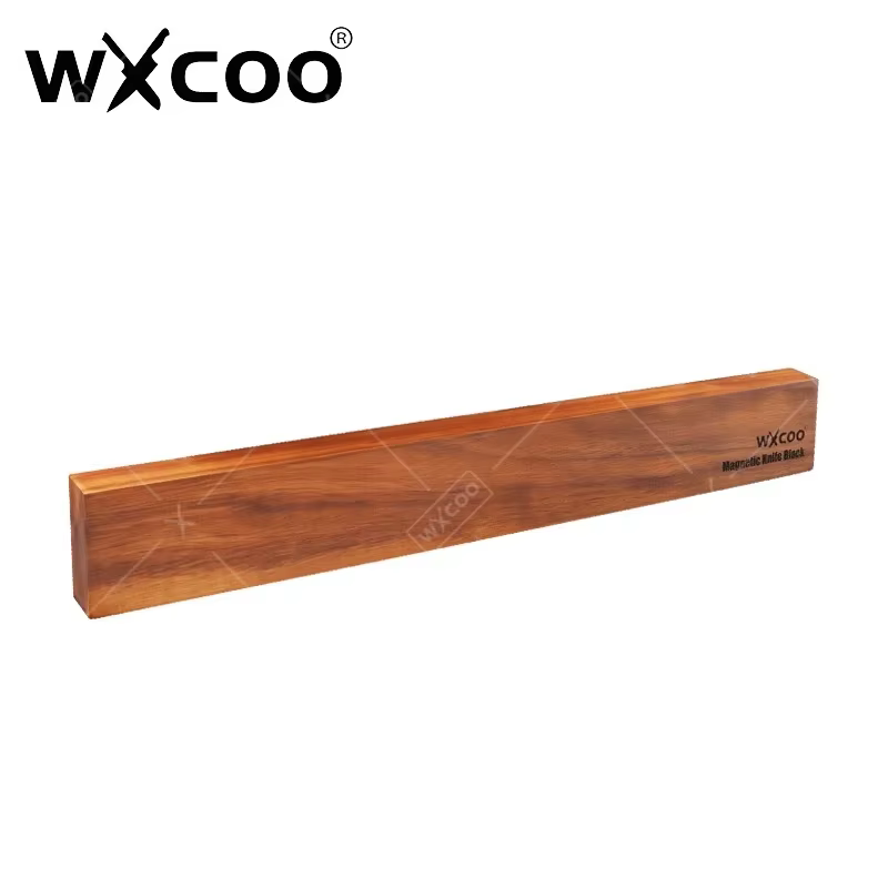 WXCOO porte-ustensiles de cuisine en bois couteau bande magnétique pour mur aimant porte-couteau pou