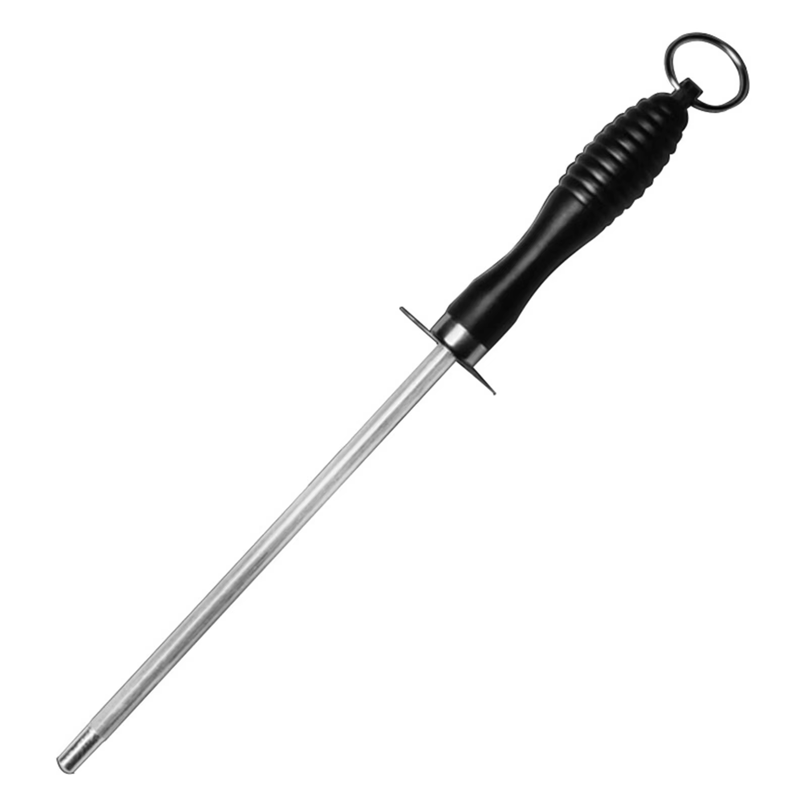 Tige d'affûtage de couteaux professionnelle en acier au carbone de 26cm, broyeur de couteaux Durable