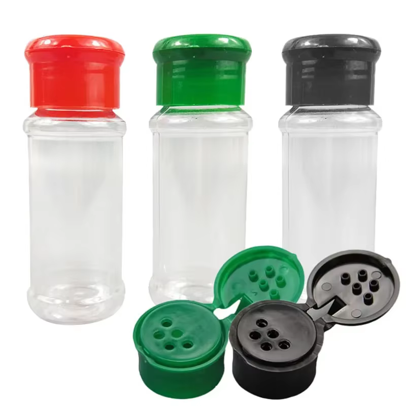 10/20 pièces 100ml épices sel poivrière pot d'assaisonnement en plastique organisateur d'épices pots