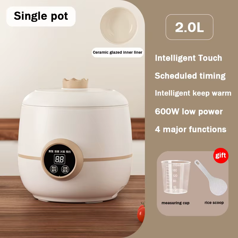Cuiseur à riz multifonctionnel céramique glaçure antiadhésive Pot électrique 2L Micro pression cuiss