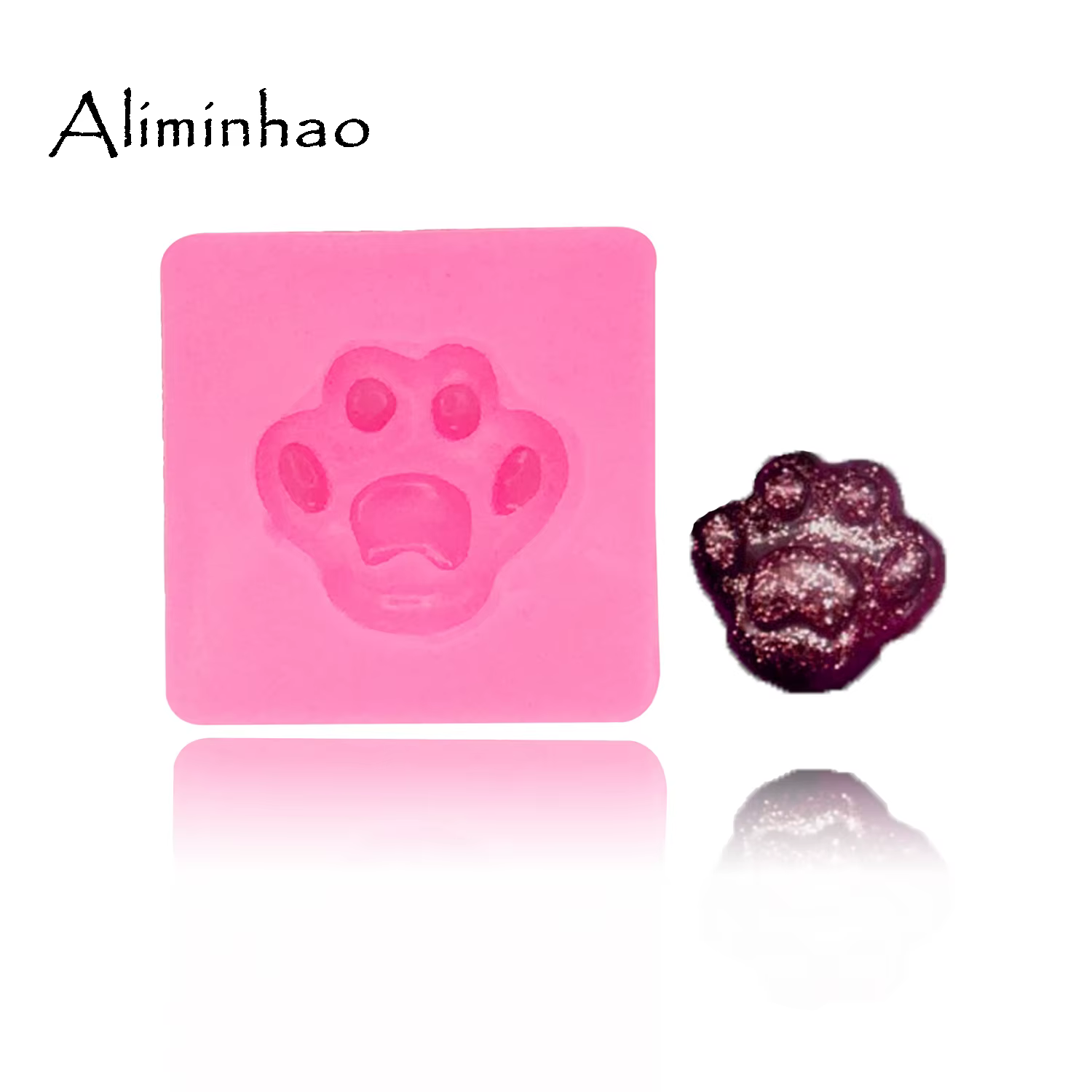 B1407 moule à gâteau fondant en forme de patte d'ours/chien, outils de décoration de gâteaux en sucr