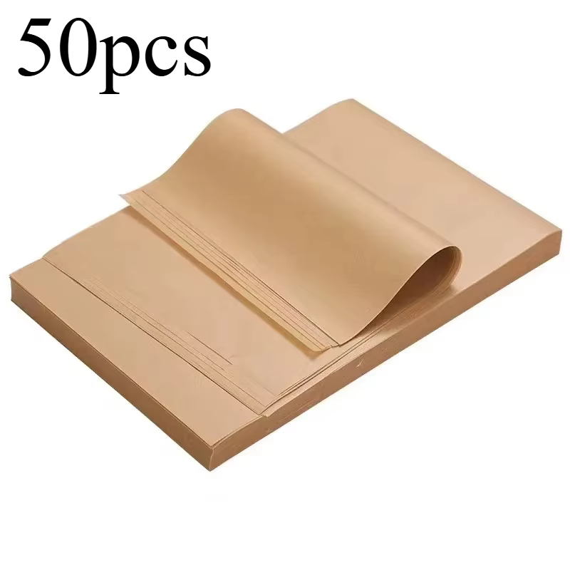 50/200 feuilles de papier sulfurisé prédécoupées antiadhésives, format demi-plaque, pour la cuisson,