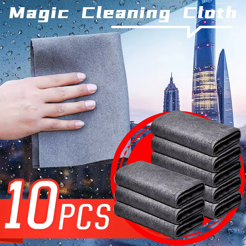Chiffon de nettoyage magique épais, chiffon en microfibre polyvalent, réutilisable, pour vitres auto