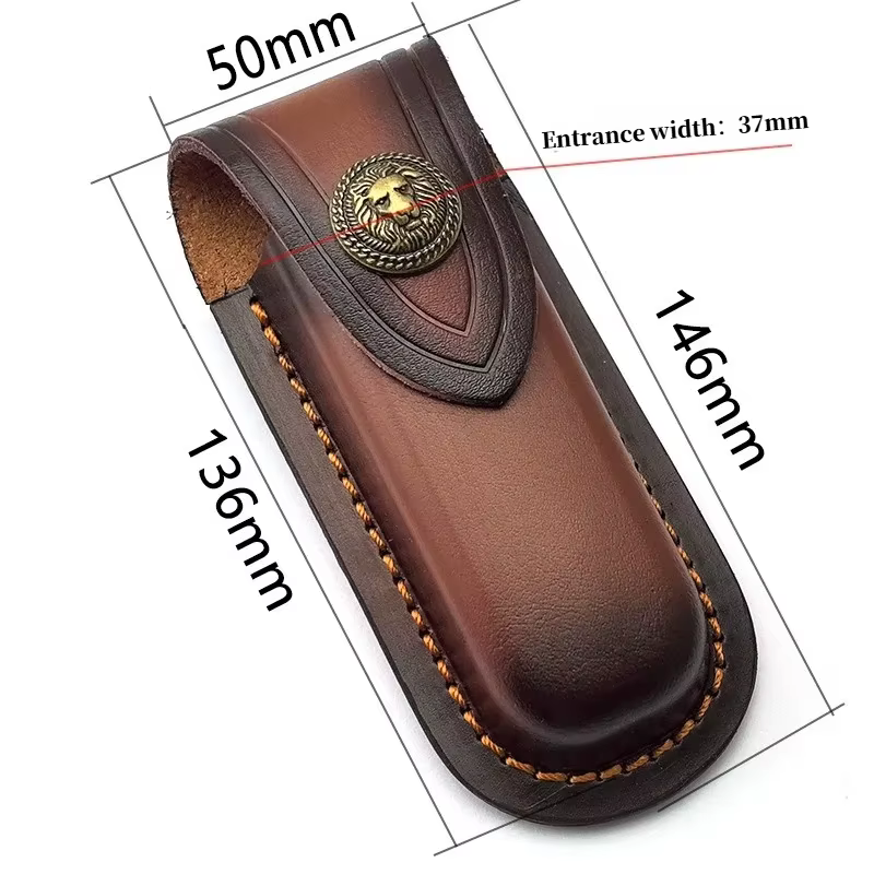 Étui à couteau en cuir de qualité supérieure avec boucle de ceinture, housse de protection portable 