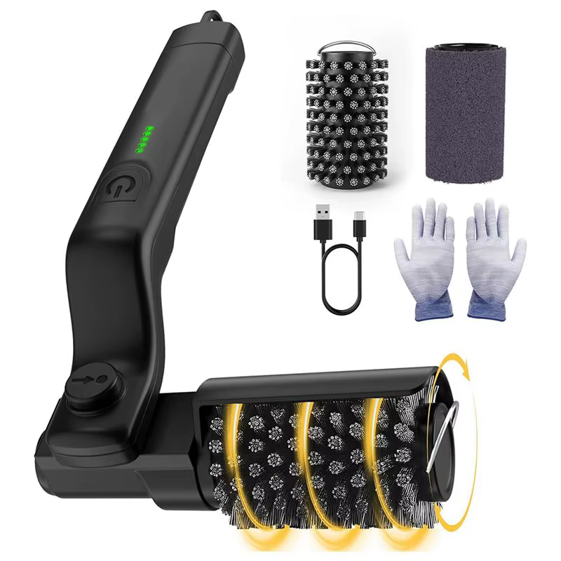Brosse de nettoyage électrique sans fil pour barbecue, brosse rotative en acier inoxydable pour gril