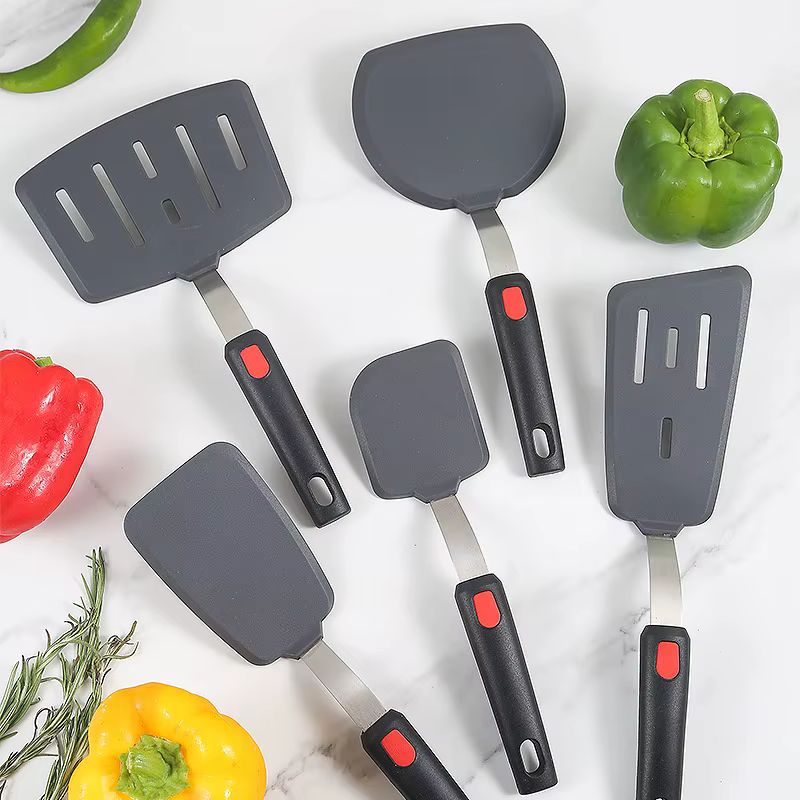Spatule en Silicone pour Pots antiadhésifs, résistante aux hautes températures, spatule à frire dome