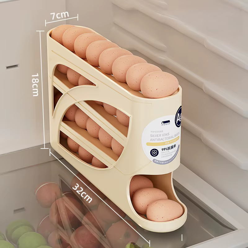 Boîte de rangement d'œufs pour réfrigérateur, rangement latéral de porte, cuisine, distribution auto