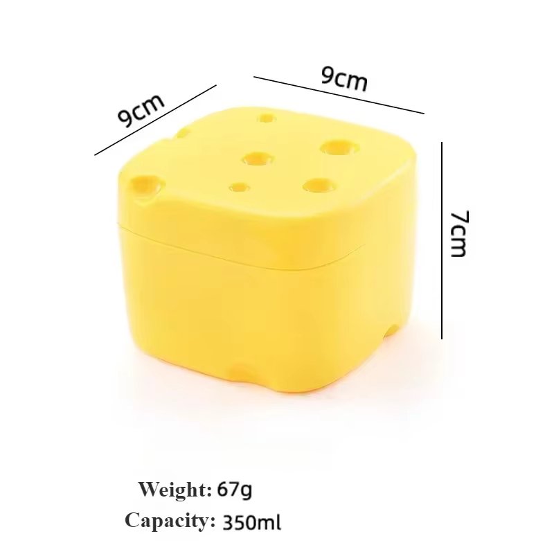 Récipient de stockage de fromage en tranches, boîte à couvercle de nuit de poupée en plastique, écon